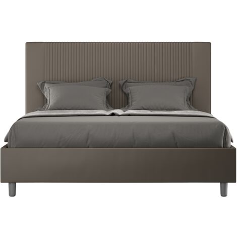 Letto Matrimoniale 160x200 cm con Rete Goya Cappuccino