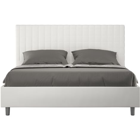 Letto Matrimoniale 160x210 cm con Rete Sunny Bianco