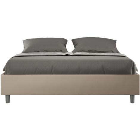 Letto Matrimoniale Sommier 160x200 cm Senza Rete Azelia Tortora (1/5)