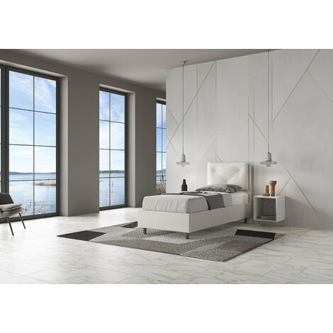 Letto Singolo 80x190 cm Senza Rete Appia Bianco