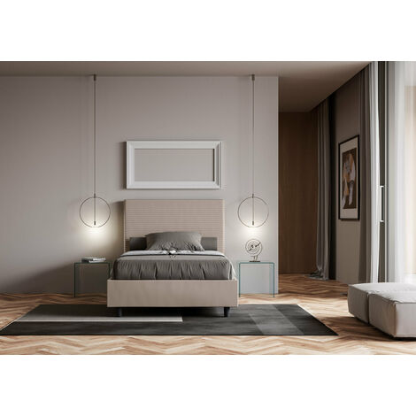 Letto 1 Piazza e Mezzo 120x190 cm Senza Rete Focus Tortora