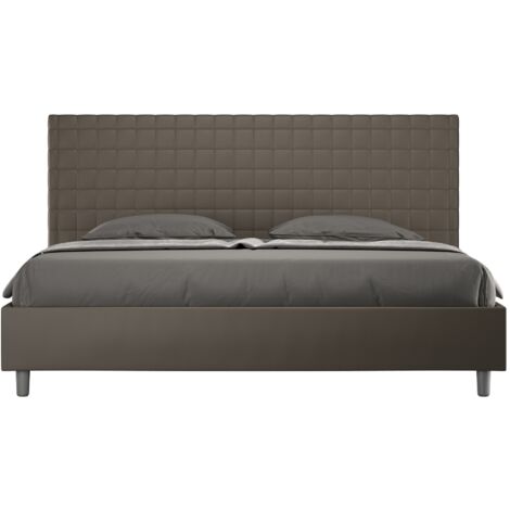 Letto Matrimoniale Large 180x200 cm con Rete e Contenitore Sunny Cappuccino (1/5)