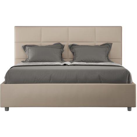 Letto Matrimoniale 160x200 cm Senza Rete Mika Tortora (1/5)
