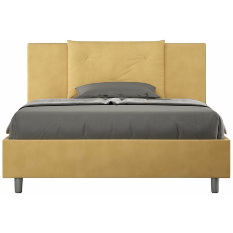 Letto Matrimoniale Francese 140x190 cm con Rete Appia Ocra (1/4)