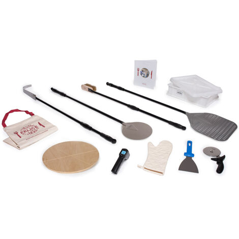 Kit Pizzaiolo Pale Ricettario Cassetta per Panetti e Accessori Alfa