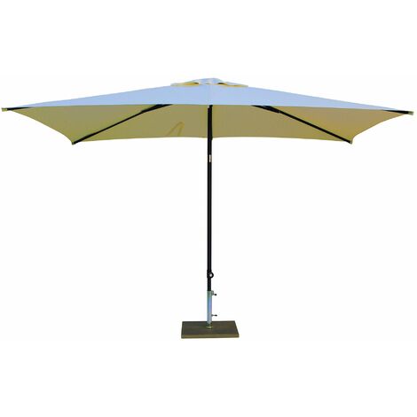 Art. E5070B - OMBRELLONE IN ALLUMINIO 3x3 - POLIESTERE ECRU' - BIANCO