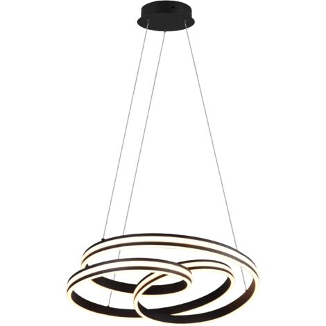 Lampada a Sospensione da Interno a LED in Metallo Nero Opaco (1/3)