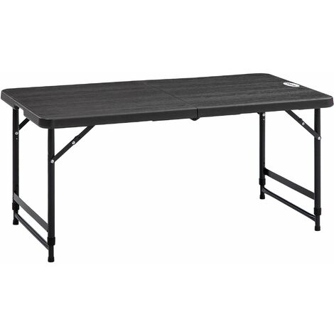 Tavolo Catering Pieghevole 118x60x74 cm in Acciaio e HDPE Grigio Scuro (1/5)
