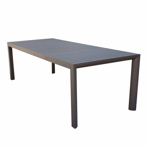 Tavolo Allungabile Houston 225/300x100x75 h cm in Alluminio Taupe (1/5)
