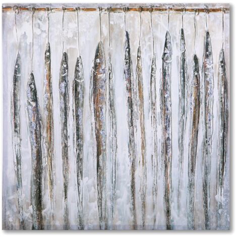 Quadro con Pesci Dim 80x80 cm (1/4)