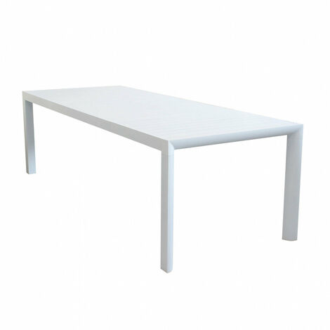 Tavolo Allungabile Houston 135/180x70x75h cm in Alluminio Bianco