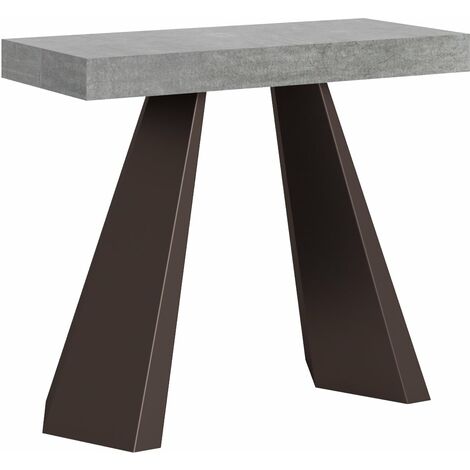 Consolle Allungabile 90-300x40x77 cm in Nobilitato Grigio (1/4)