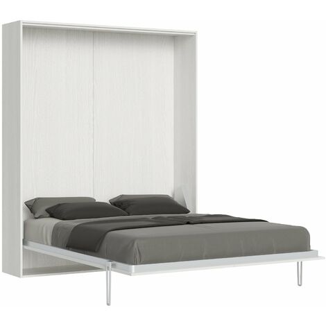 Letto Matrimoniale a Scomparsa Salvaspazio Kentaro H210 cm Bianco