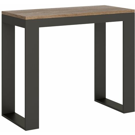 Consolle Allungabile 90-300x40x77 cm in Nobilitato Marrone