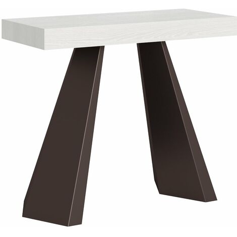 Consolle Allungabile 90-300x40x77 cm in Nobilitato Bianco (1/4)