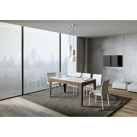 Tavolo Allungabile 160-220x90x77 cm Cico Mix Bianco Frassino