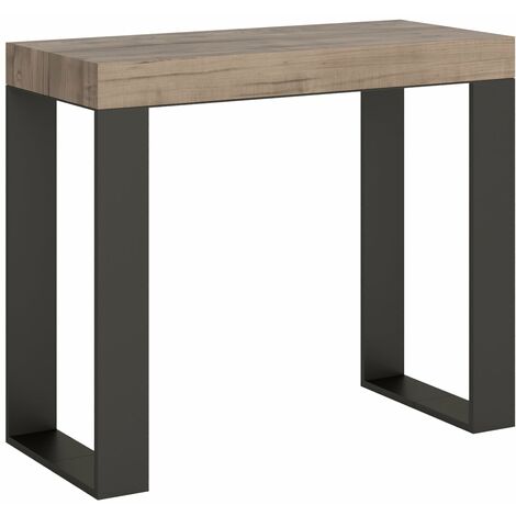 Consolle Allungabile 90-196x40x77 cm in Nobilitato Marrone (1/4)