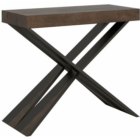 Consolle Allungabile 90-196x40x77 cm in Nobilitato Marrone