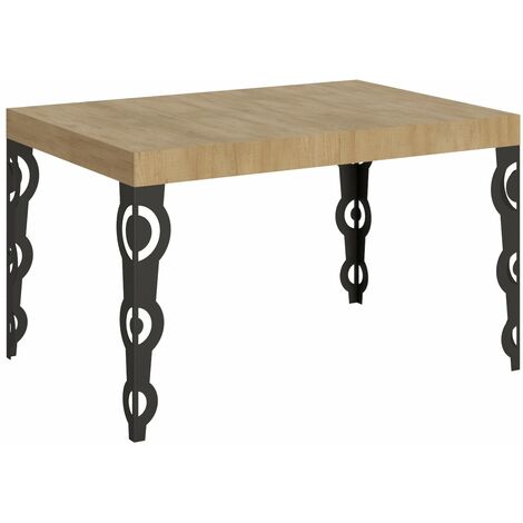 Tavolo Allungabile 90x130/234 Cm Roxell Mix Piano Quercia Natura Gambe Bianco Frassino 87898943