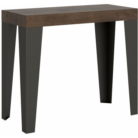 Consolle Allungabile 90-300x40x77 cm in Nobilitato Marrone (1/5)