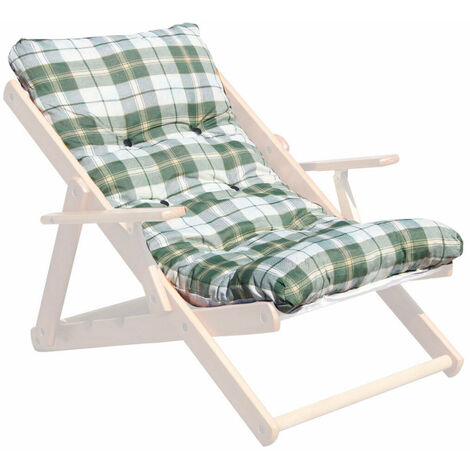 Cuscino per Poltrona Relax 56x16x110h cm in Cotone Verde