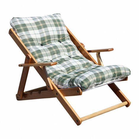 Cuscino per Poltrona Relax 56x16x110h cm in Cotone Verde