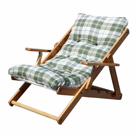 Cuscino per Poltrona Relax 56x16x110h cm in Cotone Verde