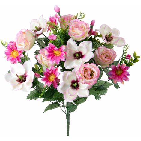 Fiori di rosa in vaso colorati e mozzafiato piante finte per decorazione  tavola
