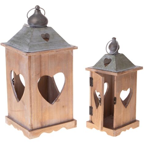 The Nifty Nook Farm House lanterne 12PC set 254cm decorativo lanterne con candela senza fiamma LED illuminato 5HR timer resistente alle intemperie?Lanterne decorative per esterni 4x4x10 Inch