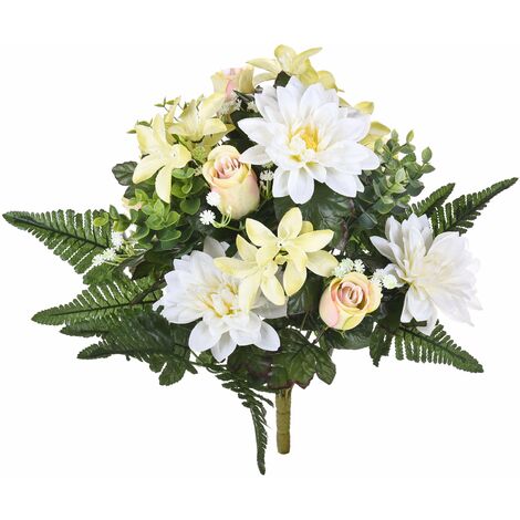 Bouquet Sposa elegante con fiori bianchi artificiali