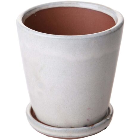 Matches21 Vaso Rotondo In Ceramica, Design Moderno, Colore Argento Cromo Lucido, Diametro 11 X Altezza 12 Cm, 1 Pezzo. - 3