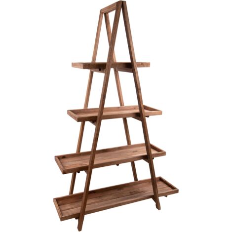 Scaffale Portavasi 4 Livelli 120x43 H 182 cm Legno (1/4)