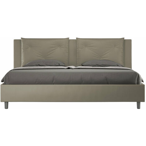 Letto Matrimoniale 160x190 cm con Rete e Contenitore Appia Cappuccino (1/5)
