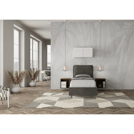 Letto Singolo 90x190 cm Senza Rete Antea Grigio