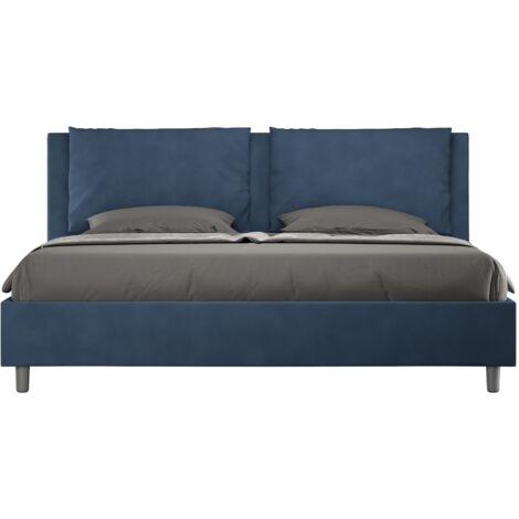Letto Matrimoniale Extra Large 200x200 cm Senza Rete Antea Blu (1/5)