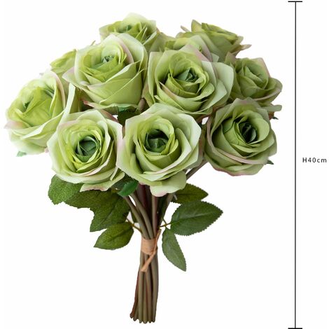 Set 2 Bouquet Artificiali di Rose Dry H 40 cm