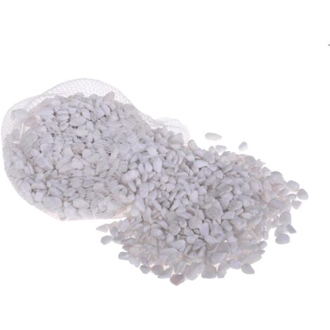 Set 12 kg Sassolini Artificiali Decorativi Bianchi Misure 5 8 Mm