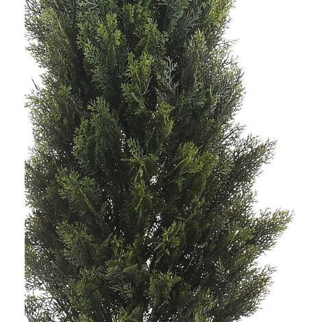 2 Alberi Di Cipresso Artificiali - 90cm, Vaso Verde, Per Interni Ed Esterni