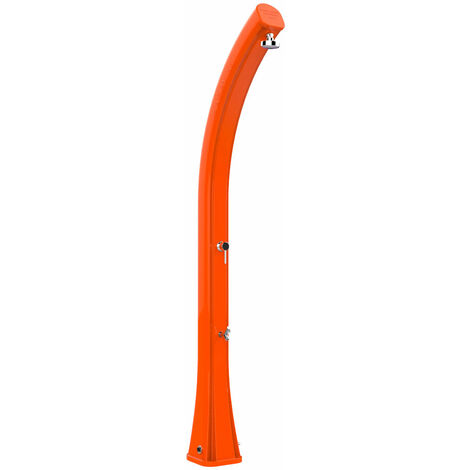 Doccia Solare da Giardino 35L Miscelatore e Lavapiedi Arkema Happy XL Arancio