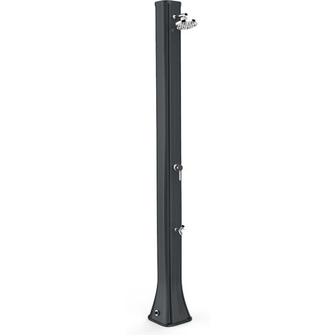 Doccia Solare da Giardino 40L Miscelatore e Lavapiedi Arkema Big Happy Five Grigio Antracite