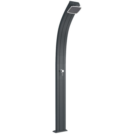 Doccia Solare da Esterno Giardino 30L Miscelatore Arkema Spring Grigio Antracite