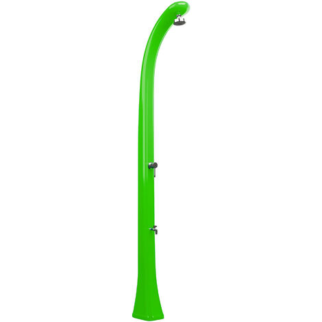 Doccia Solare da Esterno Giardino 20L Miscelatore e Lavapiedi Arkema Happy One Verde Chiaro