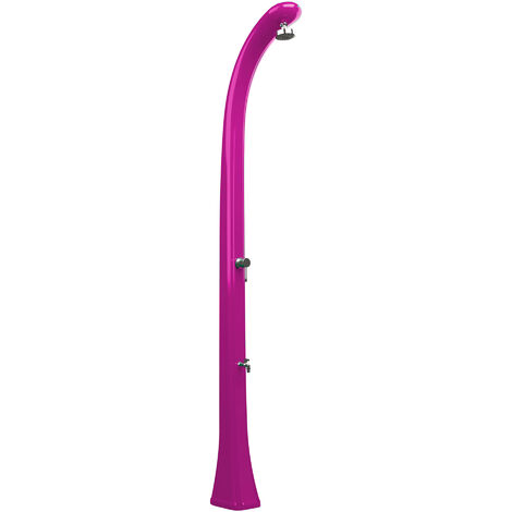 Doccia Solare da Esterno Giardino 20L Miscelatore e Lavapiedi Arkema Happy One Fuxia
