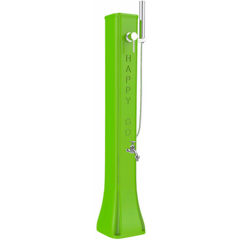 Mini Doccia Solare da Giardino Lavapiedi Miscelatore e Doccetta Mobile Arkema Happy Go Verde chiaro