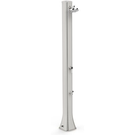 Doccia Solare da Giardino 40L Miscelatore e Lavapiedi Arkema Big Happy Five Bianco