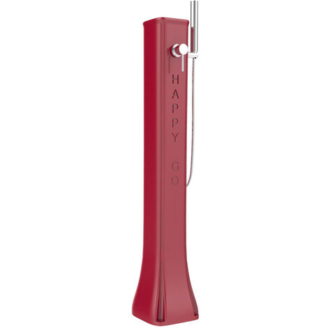 Doccia Solare da Giardino 23L Miscelatore e Doccetta Mobile Arkema Happy Go Cherry