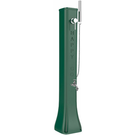 Mini Doccia Solare da Giardino Lavapiedi Miscelatore e Doccetta Mobile Arkema Happy Go Verde