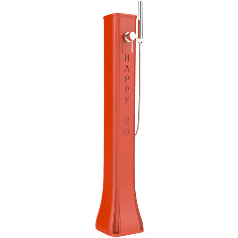 Doccia Solare da Giardino 23L Miscelatore e Doccetta Mobile Arkema Happy Go Arancio