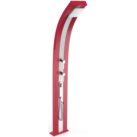 Doccia da Esterno Giardino Miscelatore e Doccetta Mobile Arkema Dada Fascia Inox Cherry (1/5)