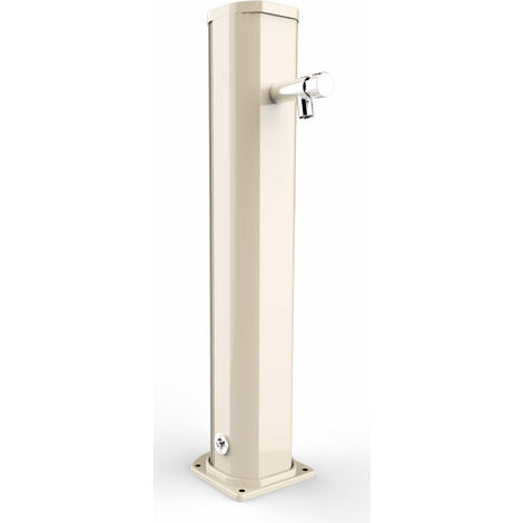 Fontana Lavapiedi da Giardino con Rubinetto Temporizzato Arkema Jolly Bianco Crema (1/5)